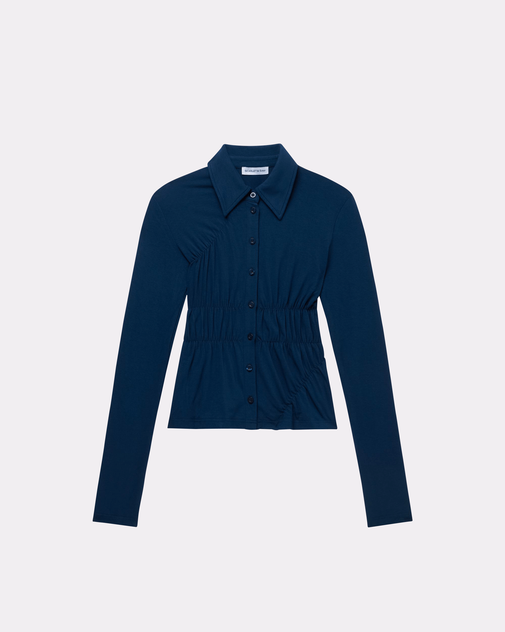 Scrunched Polo - Navy