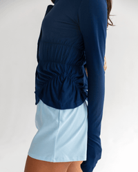 Scrunched Polo - Navy