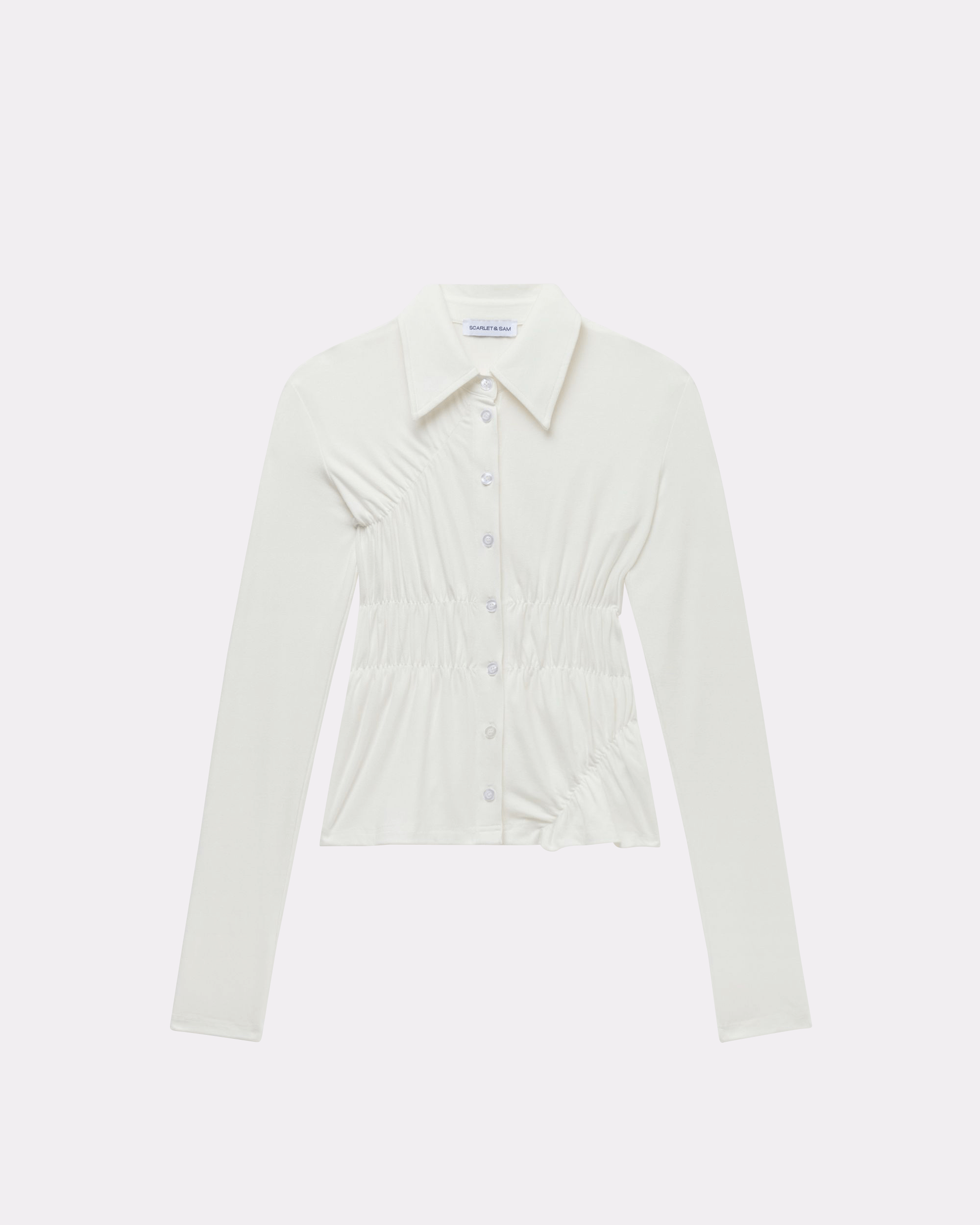 Scrunched Polo - White