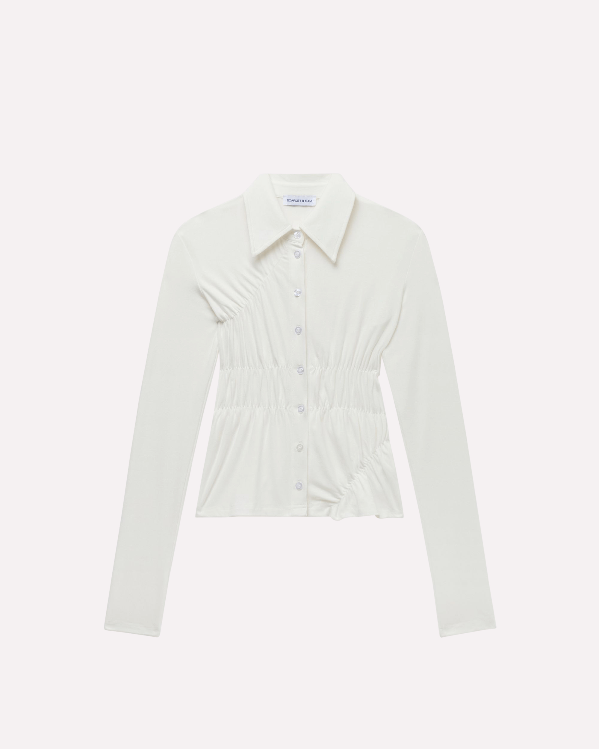 Scrunched Polo - White