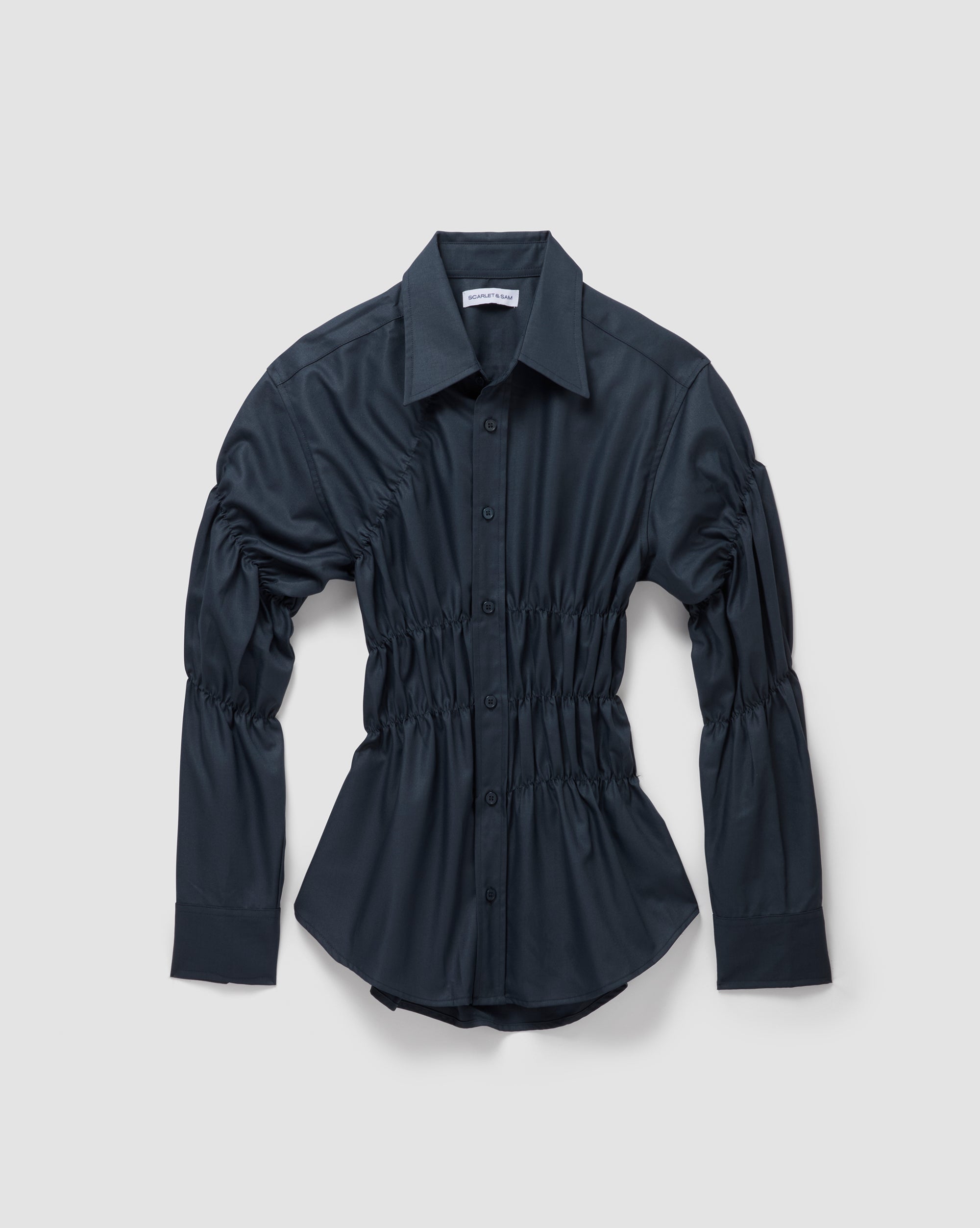 Scrunched Shirt - Charcoal