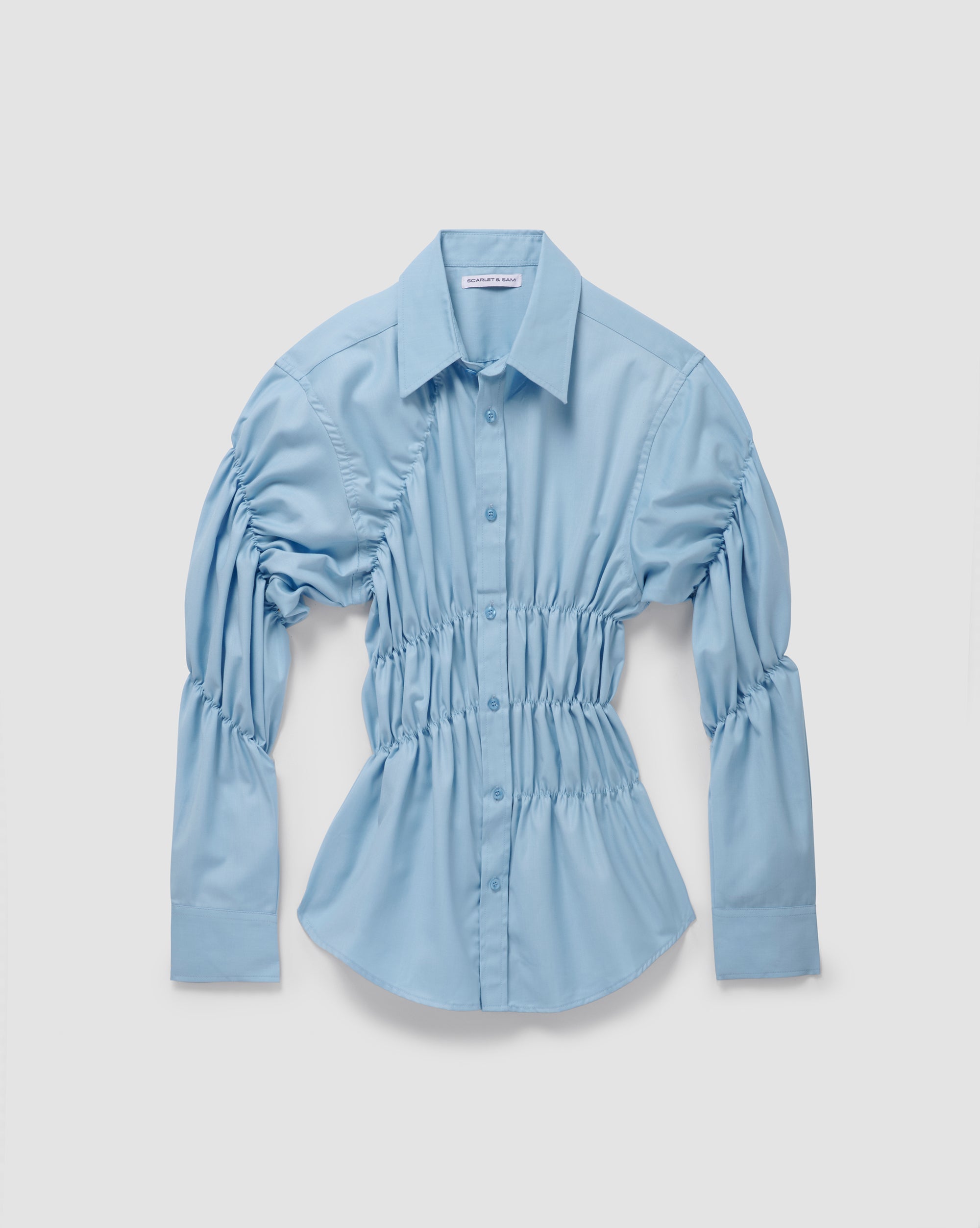 Scrunched Shirt - Milk Blue (pre-order)