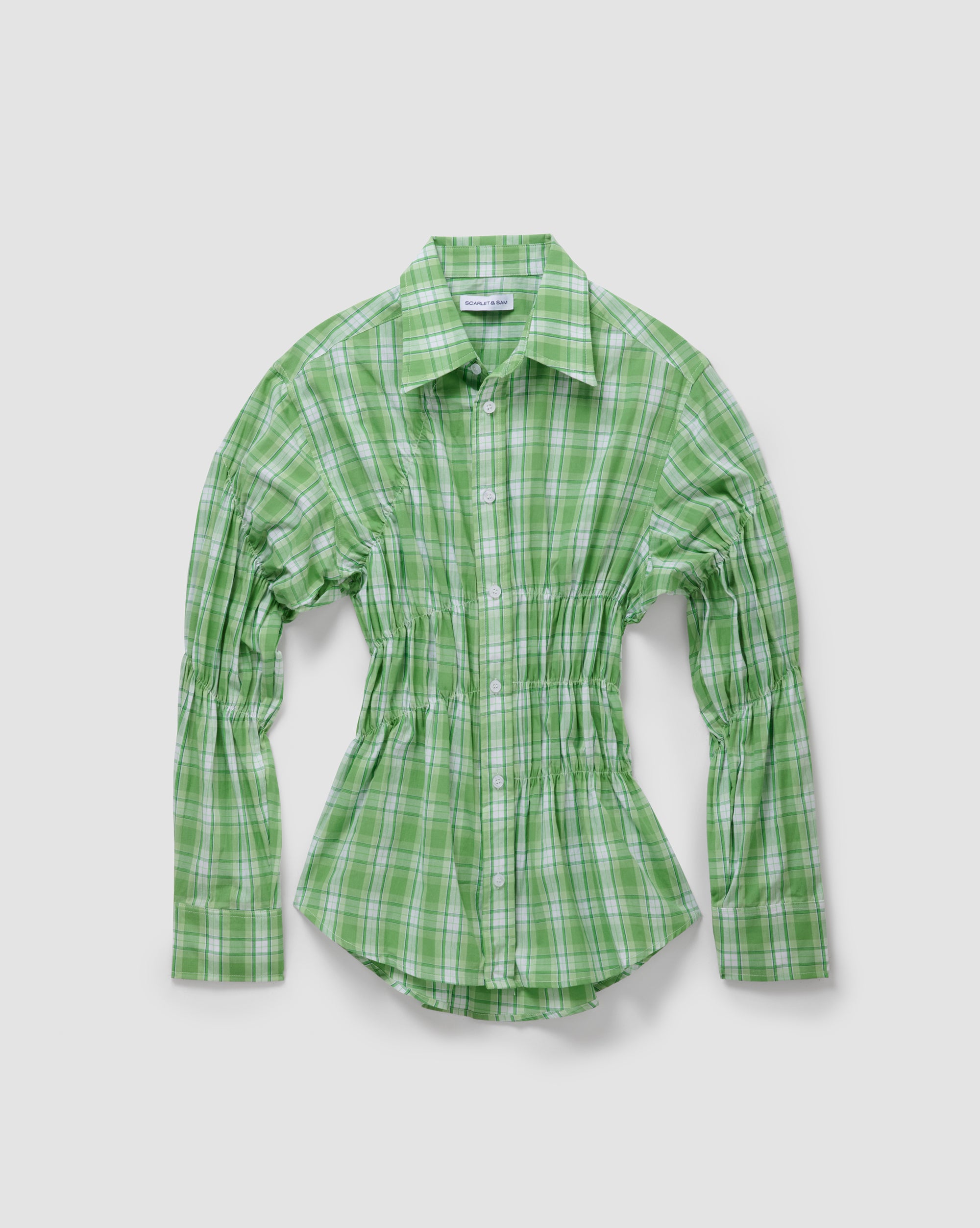 Scrunched Shirt - Picnic Green