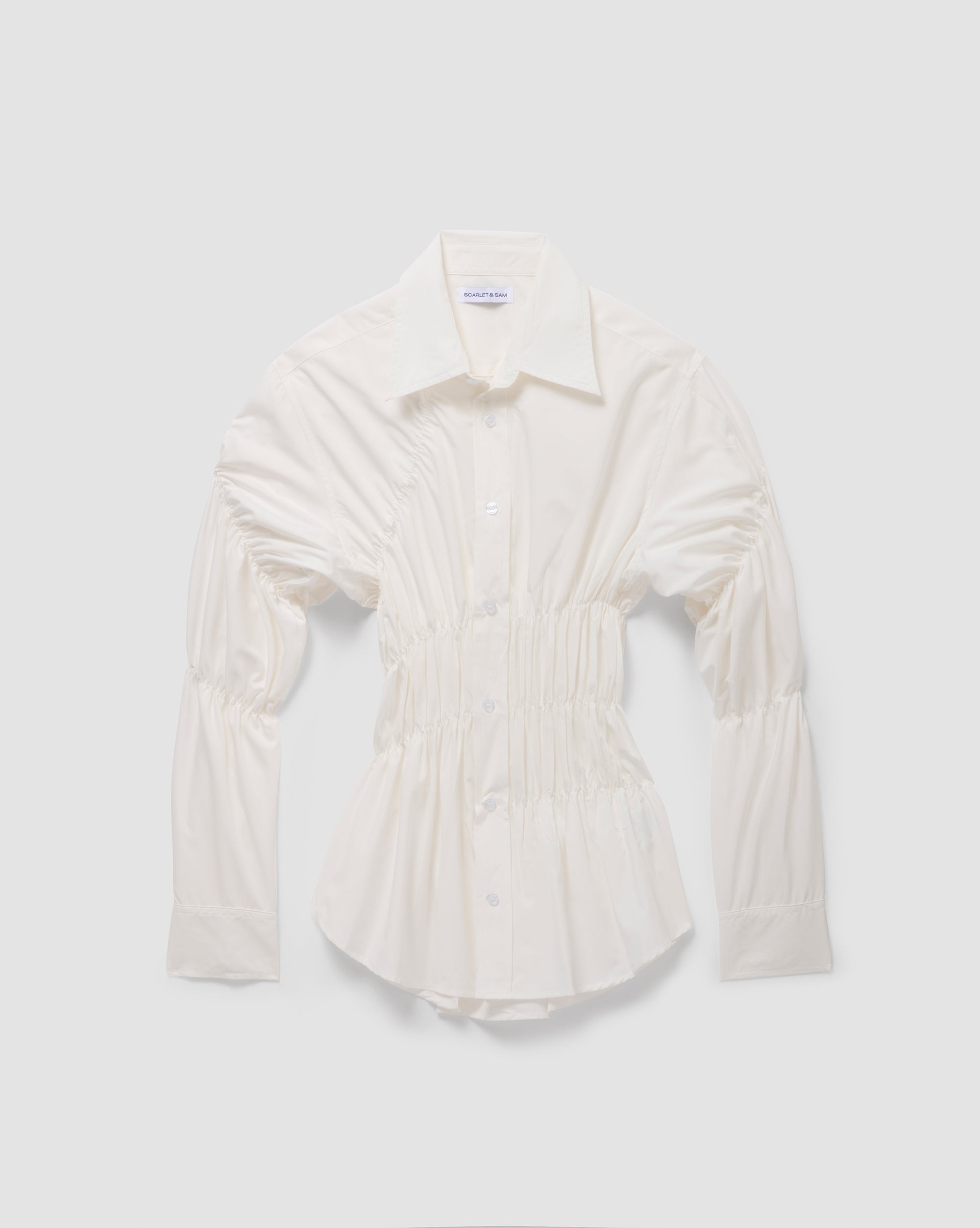 Scrunched Shirt - White