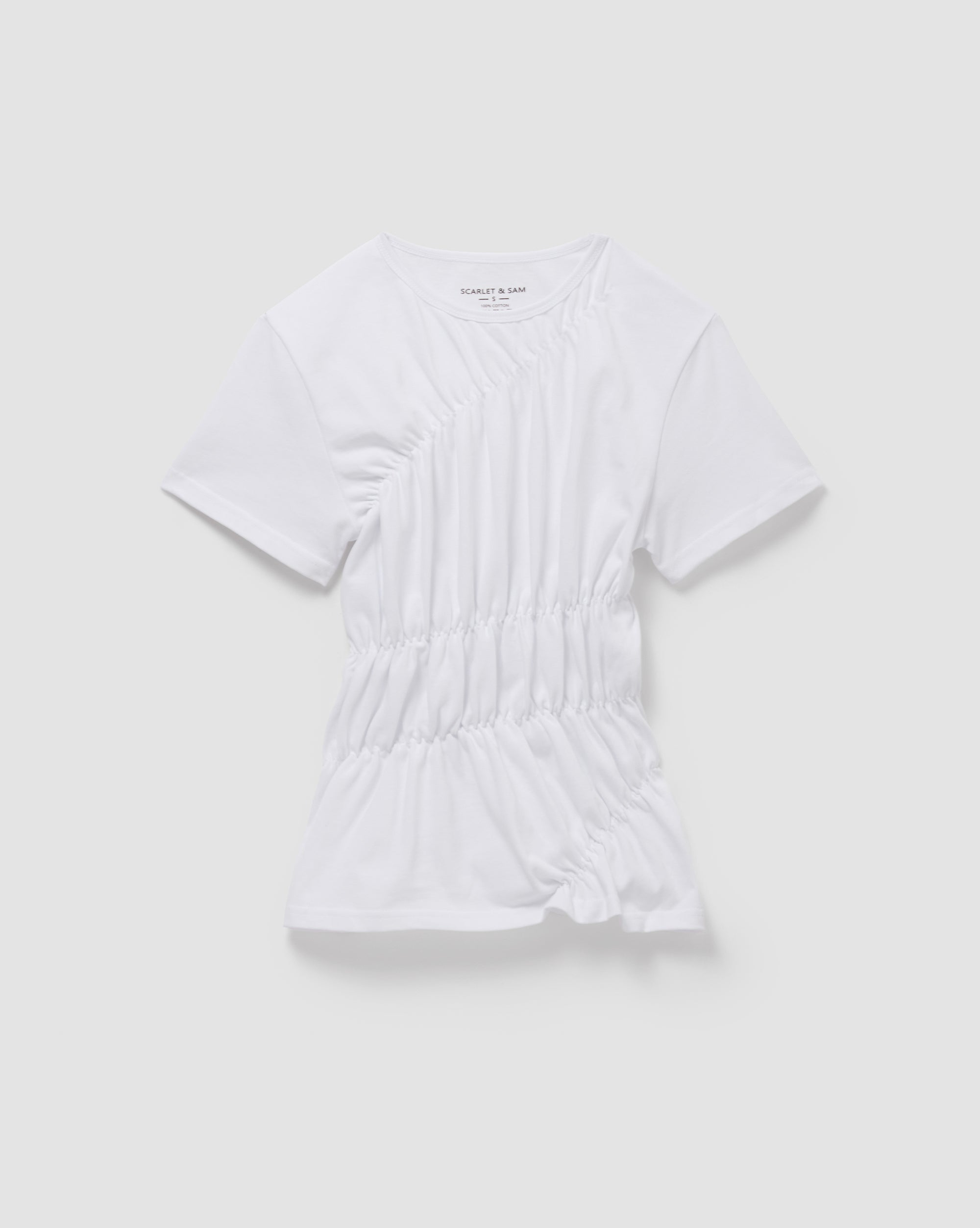 Scrunched Tee - White