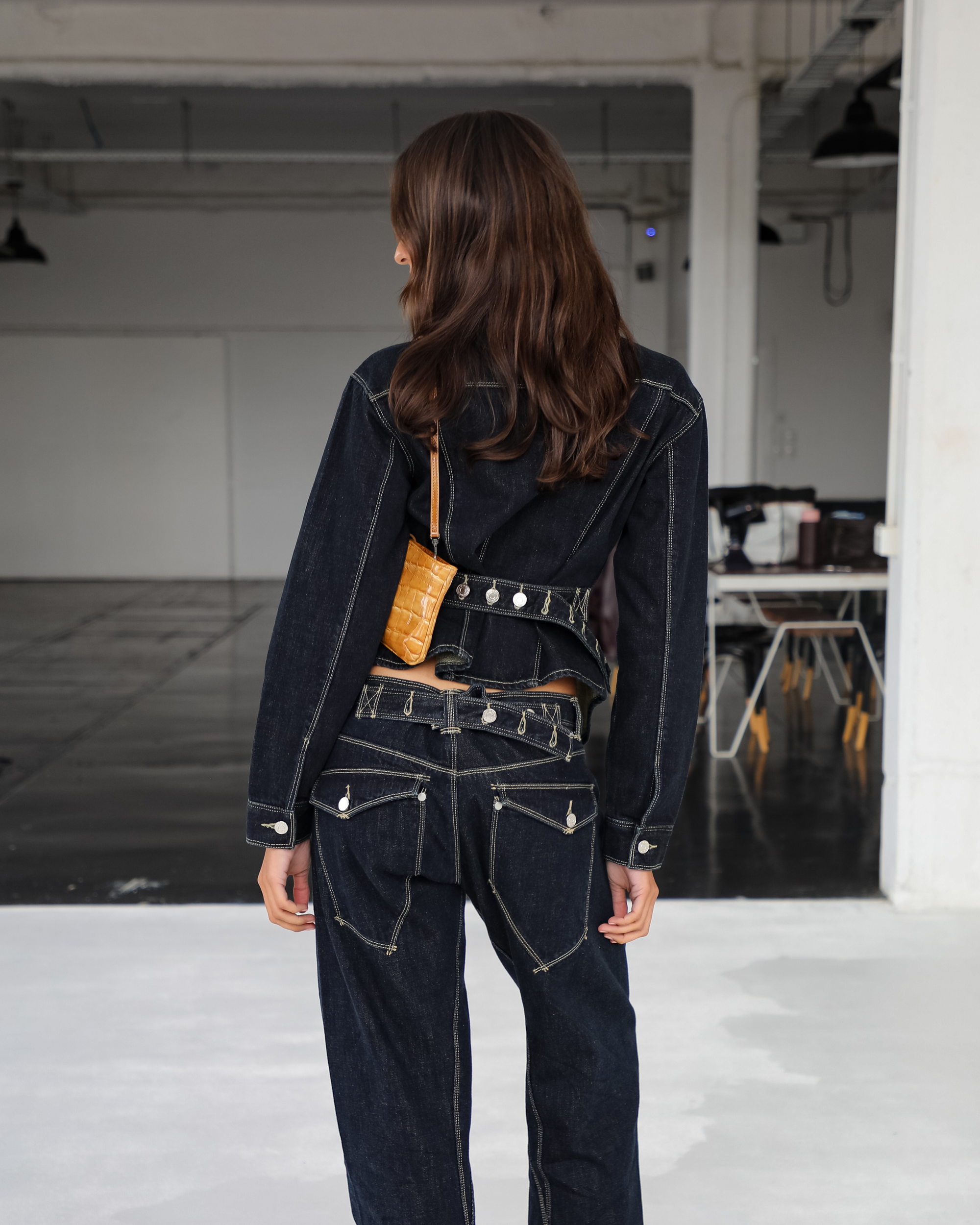 Signature Belted Denim Jacket - Indigo