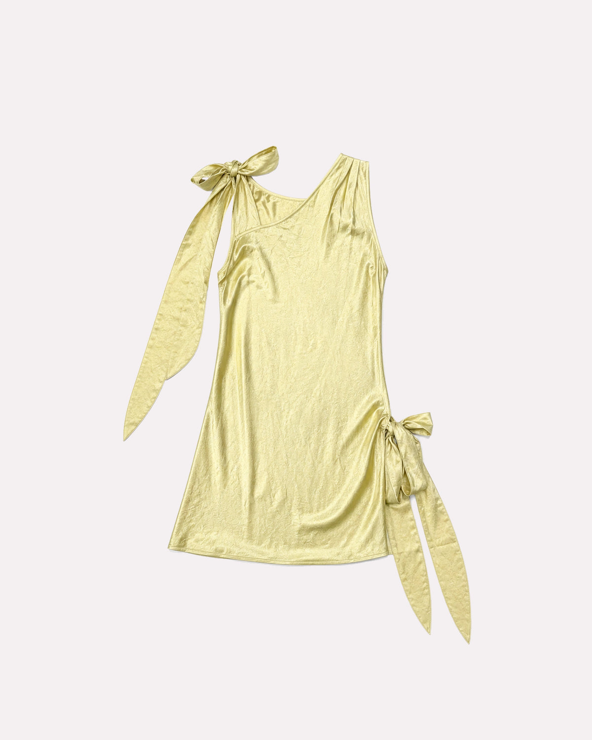 Crinkle Wrap Mini Dress