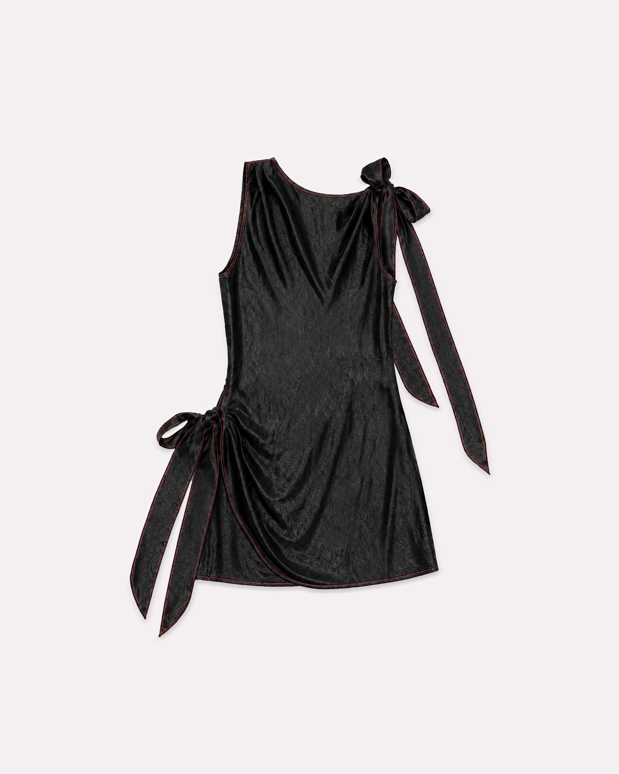 Crinkle Wrap Mini Dress