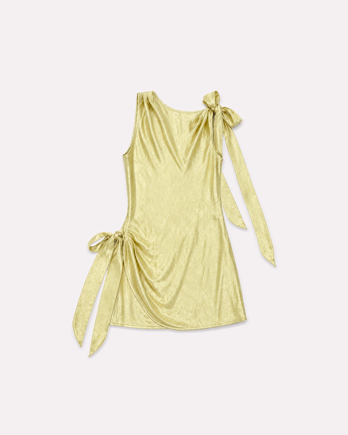 Crinkle Wrap Mini Dress